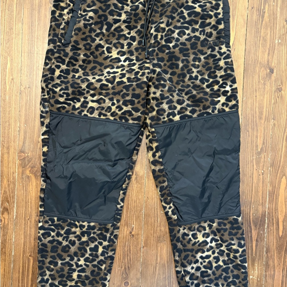 Vans Leopard Print Joggers with Black Panels on knee